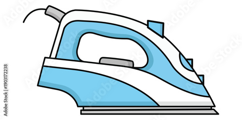 Electric Iron Appliance: Depicts a modern electric iron, ready to smooth out any wrinkle and streamline garments with effortless precision. 