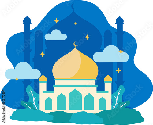 Islamic Background Flat Illustration