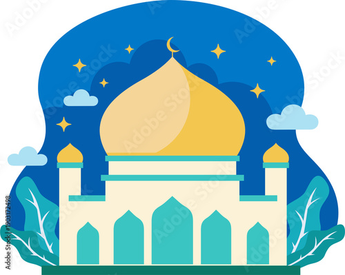 Islamic Background Flat Illustration