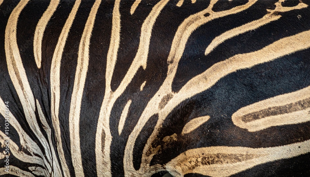 Obraz premium Striking Zebra Stripes Pattern Close Up for Natural Design and Texture Backgrounds.