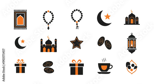 Ensemble Dicônes Minimalistes Géométriques Duotone Ramadan