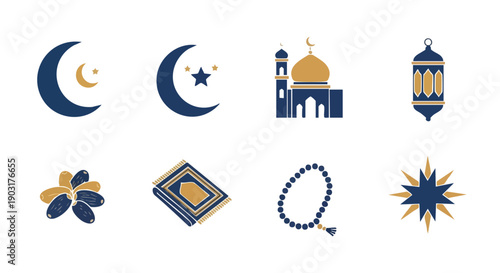 Minimalist Duotone Islamic Ramadan Graphics