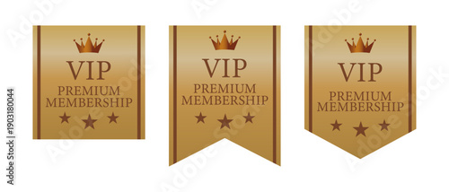 王冠と星装飾を組み合わせたVIP向け高級会員バッジデザイン