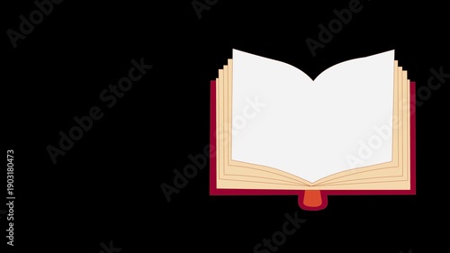 Open Book Knowledge Icon on Dark Background