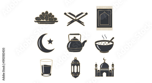 Collection Duotone dArticles dIftar Spirituels Minimalistes