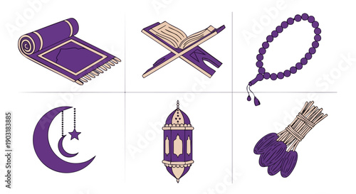 Ensemble Dicônes de Rehal Minimalistes pour le Ramadan