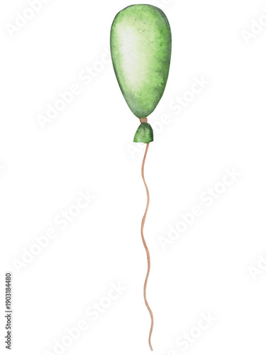 Set of Watercolor Illustrations for St. Patrick's Day. Hand drawn isolated clipart with a leprechaun hat, clovers, golden coins, Irish Flag, green beer and a pot of gold. Talismans for good luck