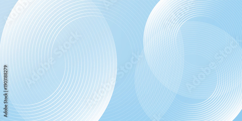 Background pastel colorful  blue and white gradations. Circle effect style geometric simple modern abstract nice