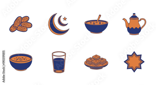 Collection Duotone Essentielle dAliments pour lIftar