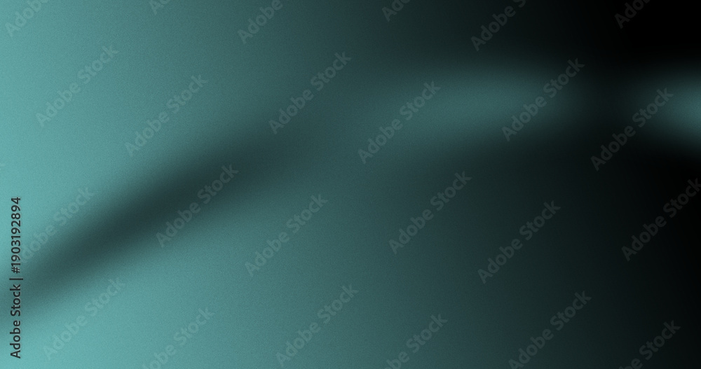 Obraz premium Abstract teal black grainy gradient background, dark soft blur texture