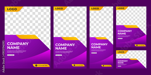 Modern Abstract Gradient Banner Collection for Web Header, Social Media, and Flyer Design