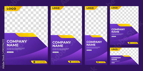 Modern Abstract Gradient Banner Collection for Web Header, Social Media, and Flyer Design