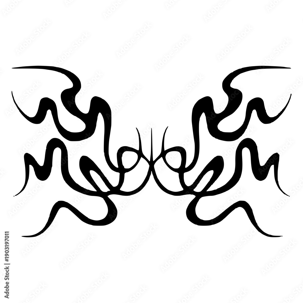 Fototapeta premium Goth Dark Cybersigil Tattoo Design Vector