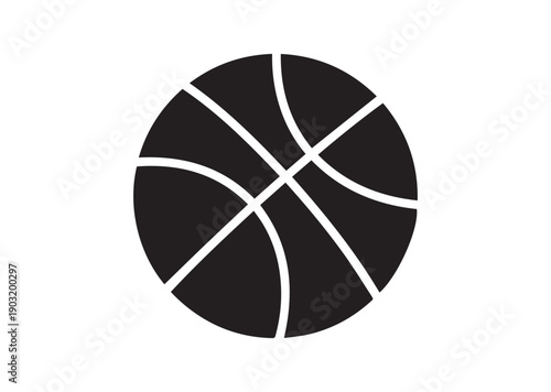 Basketball Icon, Editable Solid Vector Illustration