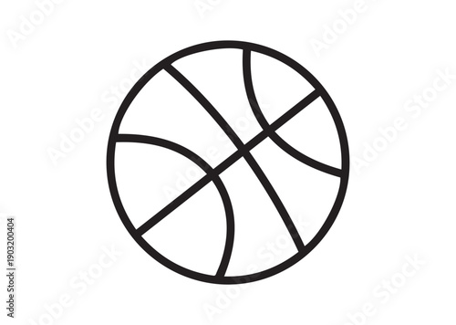 Basketball Icon, Editable Solid Vector Illustration