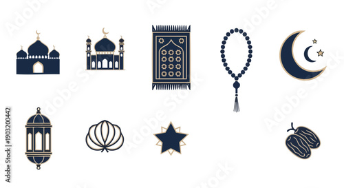 Minimalist Duotone Designs for Islamic Festivals