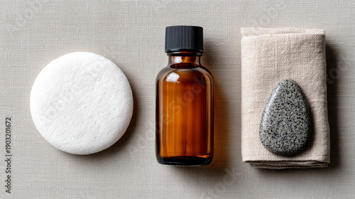 A flat lay of skincare ritu...
