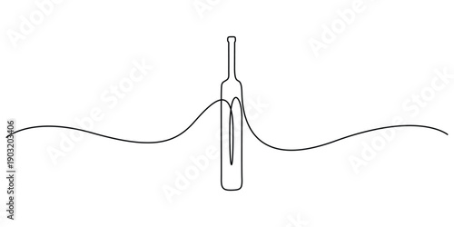 Continuous line drawing of a professional cricket bat vector design