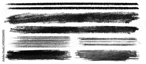 Vintage grunge abstract brush stroke set texture. artistic rough grunge brush strokes bundle and black splash stains creative sketch pattern design.