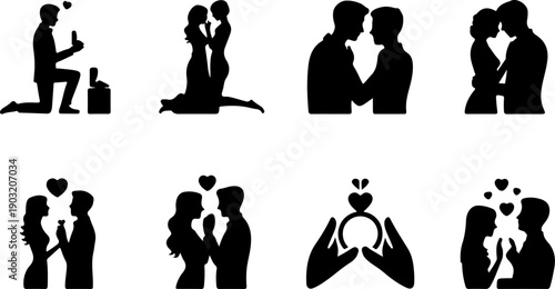 Romantic Couple Dance & Proposal Silhouettes