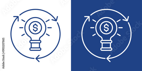 Creative Business Blue And White Icon Style Collection