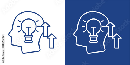 Innovative Mindset Blue And White Icon Style Collection
