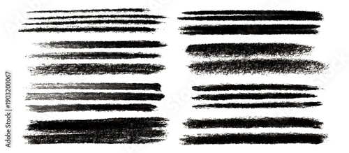 Vintage grunge abstract brush stroke set texture. artistic rough grunge brush strokes bundle and black splash stains creative sketch pattern design.