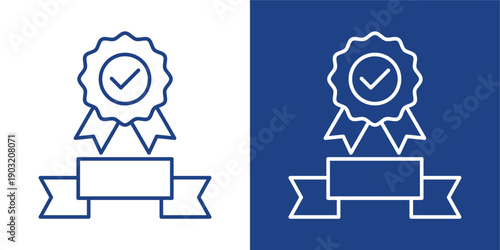 Brand Identity Blue And White Icon Style Collection