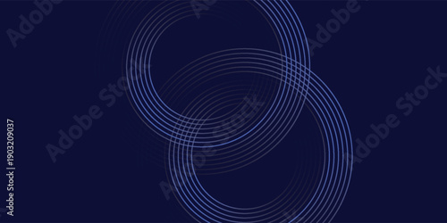 Abstract blue glowing geometric lines modern shiny blue circle lines pattern. Suit for cover, banner, brochure eps10