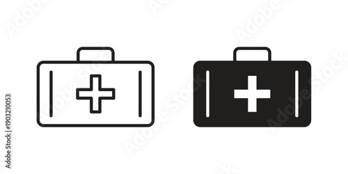 First aid icons for graphic design, logo, Web site, social media, UI, mobile app, vector illustration