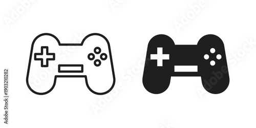 Game controller icons for graphic design, logo, Web site, social media, UI, mobile app, vector illustration