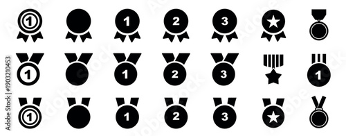 Medal, achievement, success. Reward icon. Logo medals. Vector illustration.