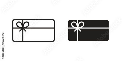 Gift voucher icons for graphic design, logo, Web site, social media, UI, mobile app, vector illustration