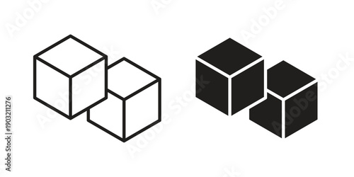 Ice icons for graphic design, logo, Web site, social media, UI, mobile app, vector illustration