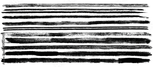 Vintage grunge abstract brush stroke set texture. artistic rough grunge brush strokes bundle and black splash stains creative sketch pattern design.