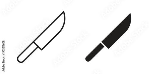 Kitchen knife icons for graphic design, logo, Web site, social media, UI, mobile app, vector illustration