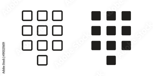 Keypad icons for graphic design, logo, Web site, social media, UI, mobile app, vector illustration