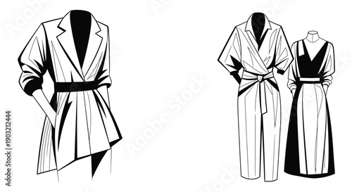 vector illustration of a fashion model