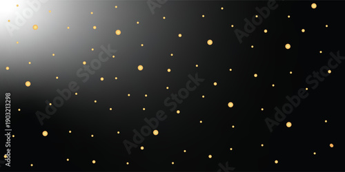 Abstract black and gold background with glowing particles, minimalist gradient design, elegant texture, modern luxury style for business, technology, and creative branding
