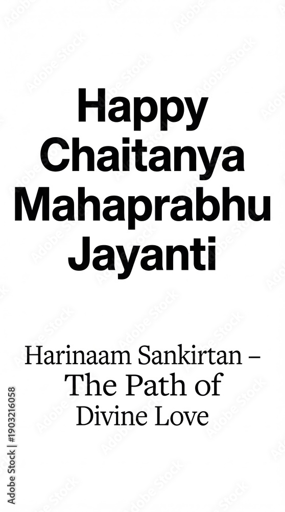 Obraz premium Happy Chaitanya Mahaprabhu Jayanti celebration with divine love theme