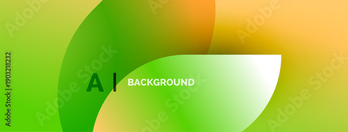 Abstract gradient background. Green, yellow, orange hues blend smoothly. Text reads AI BACKGROUND in white letters. Simple design.