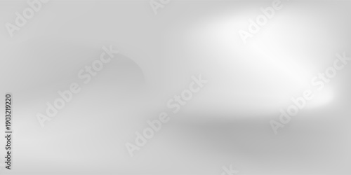 Silver foil background with metal mirror texture. Chrome gradient surface with light gloss simple abstract