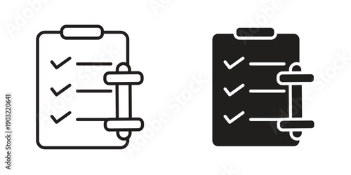 Fitness plan icon suitable design silhouette and line art style on white background
