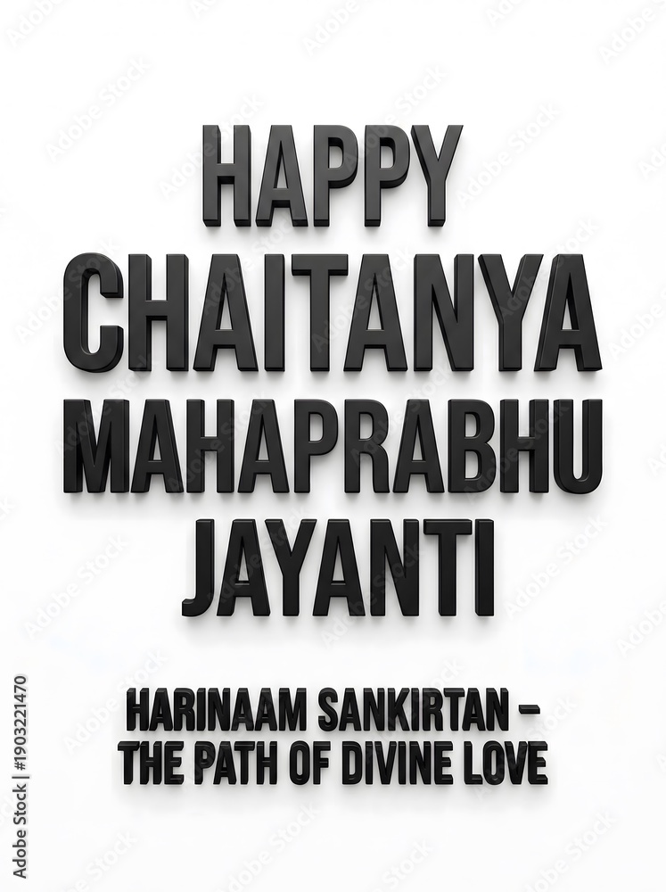 Obraz premium Happy Chaitanya Mahaprabhu Jayanti celebration with divine love