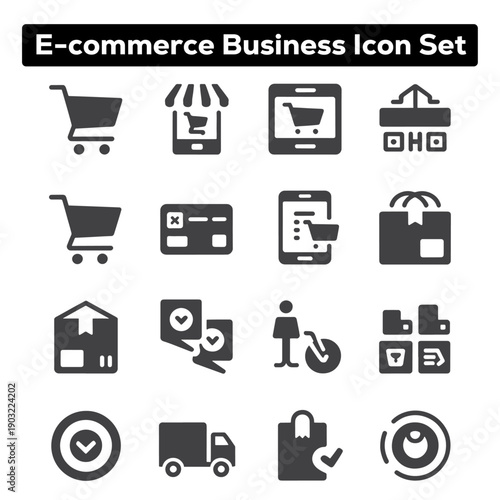 Eco Product and Green Business Icons for E-commerce Stores