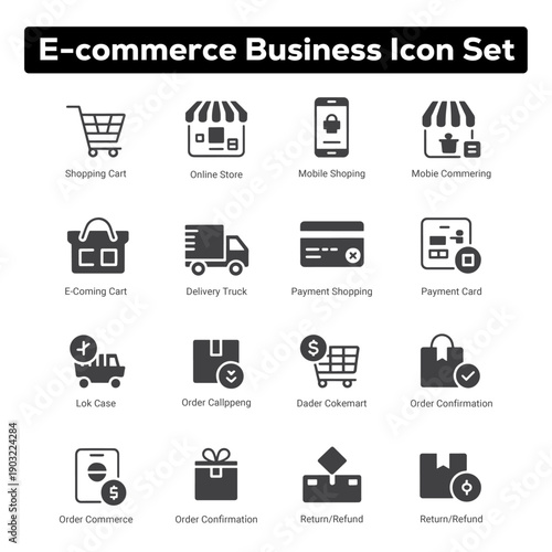 Modern E-Commerce Icons for a Greener Business