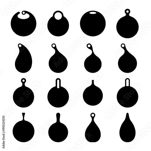 set of cutting board silhouettes. graphic design illustration isolated white background. Boards for serving dishes, board for bread. Shapes for laser cutting, vector