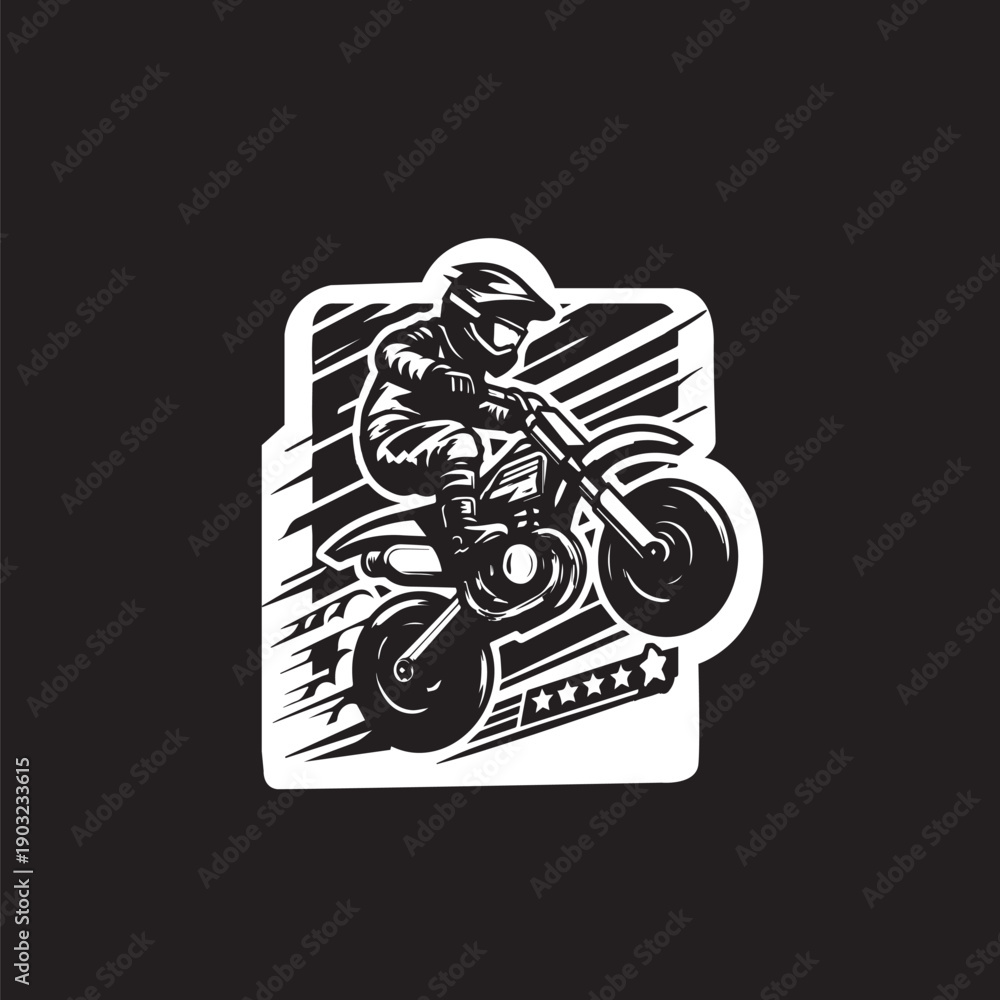 Naklejka premium motorcycle rider silhouette