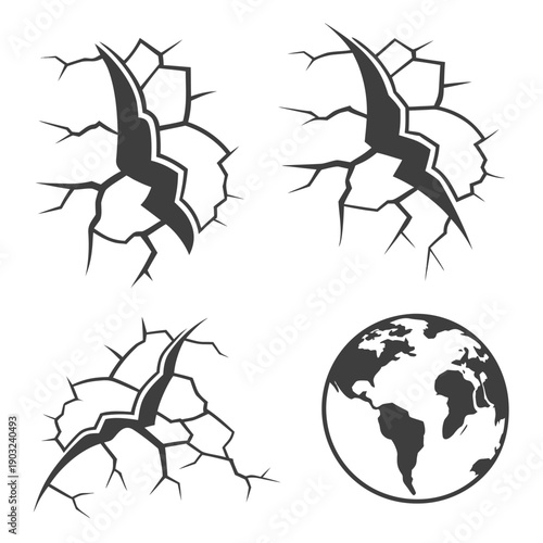 Illustrations of neural networks and a globe showcasing global connectivity Vector