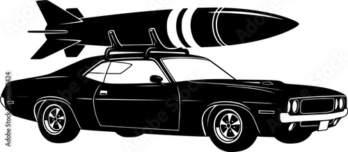 Vintage Classic Car Automobile Vector Illustration